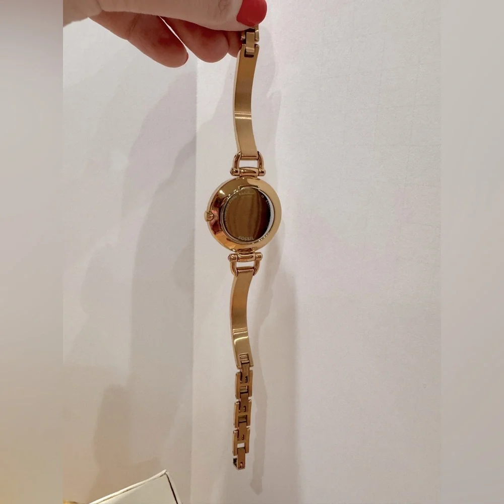 Fossil Rose Gold and pink Watch Early 2000s Y2k - Picture 2 of 6